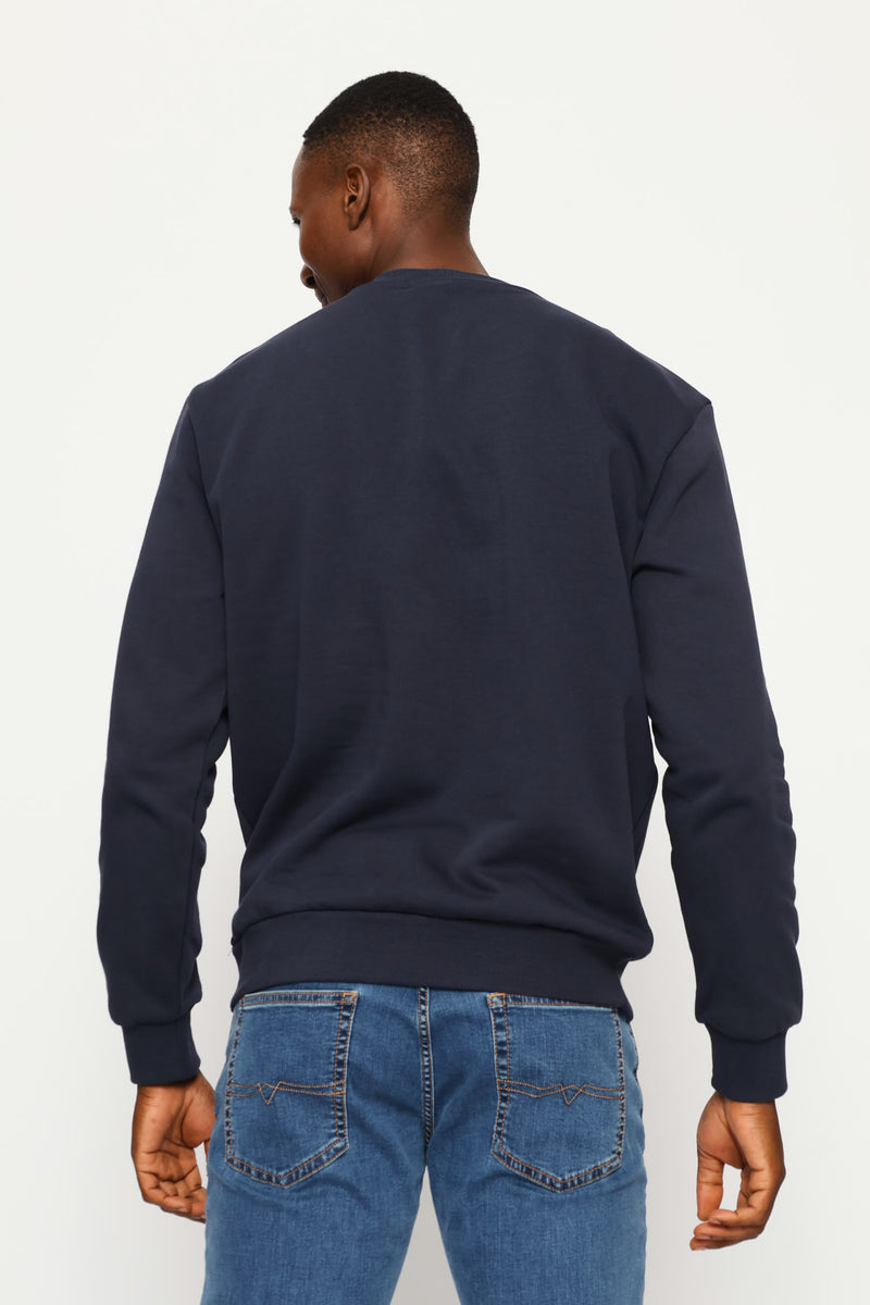 Aakil Crew Top - Navy