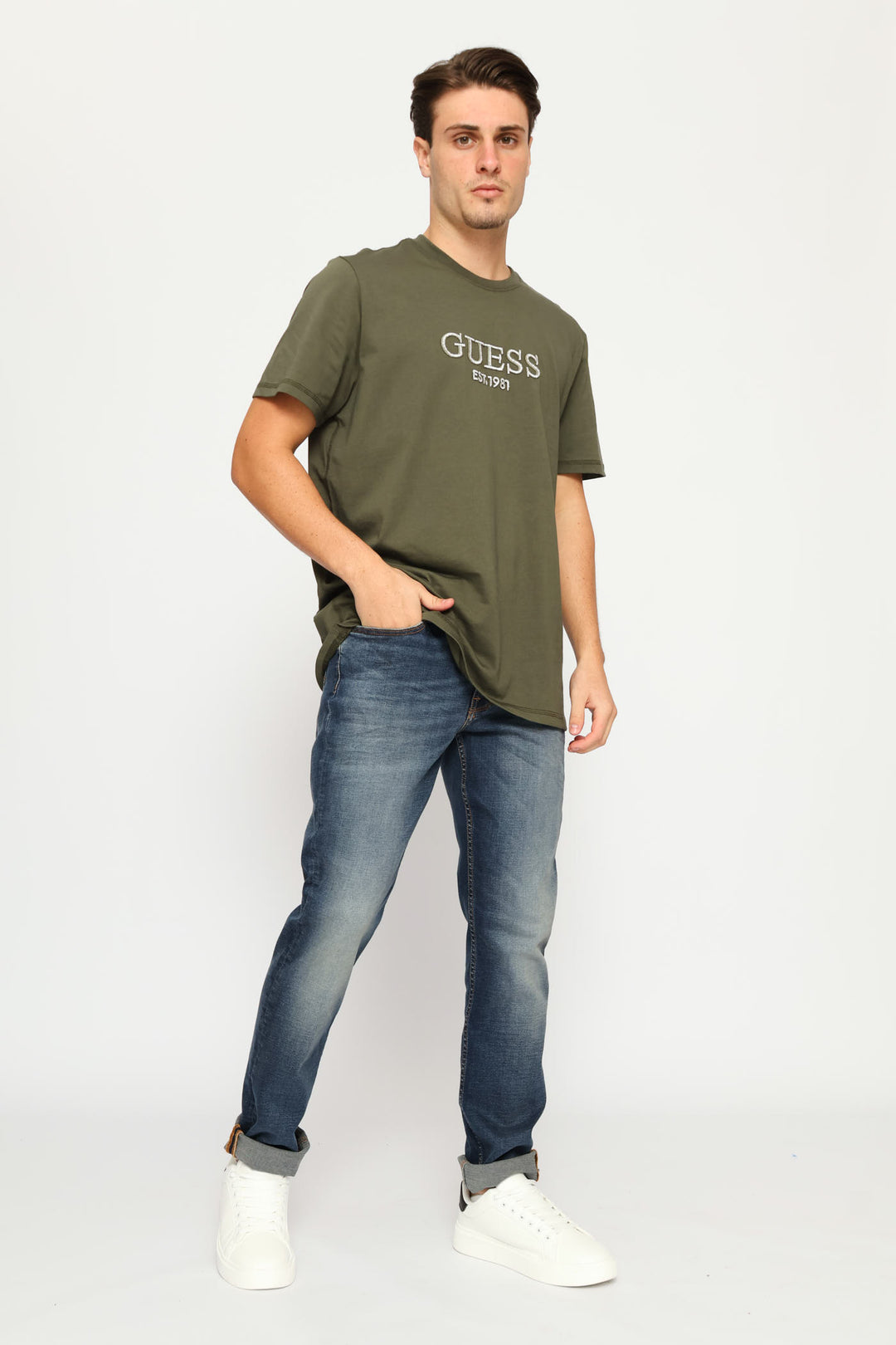 Embroidery Logo Tee - Olive