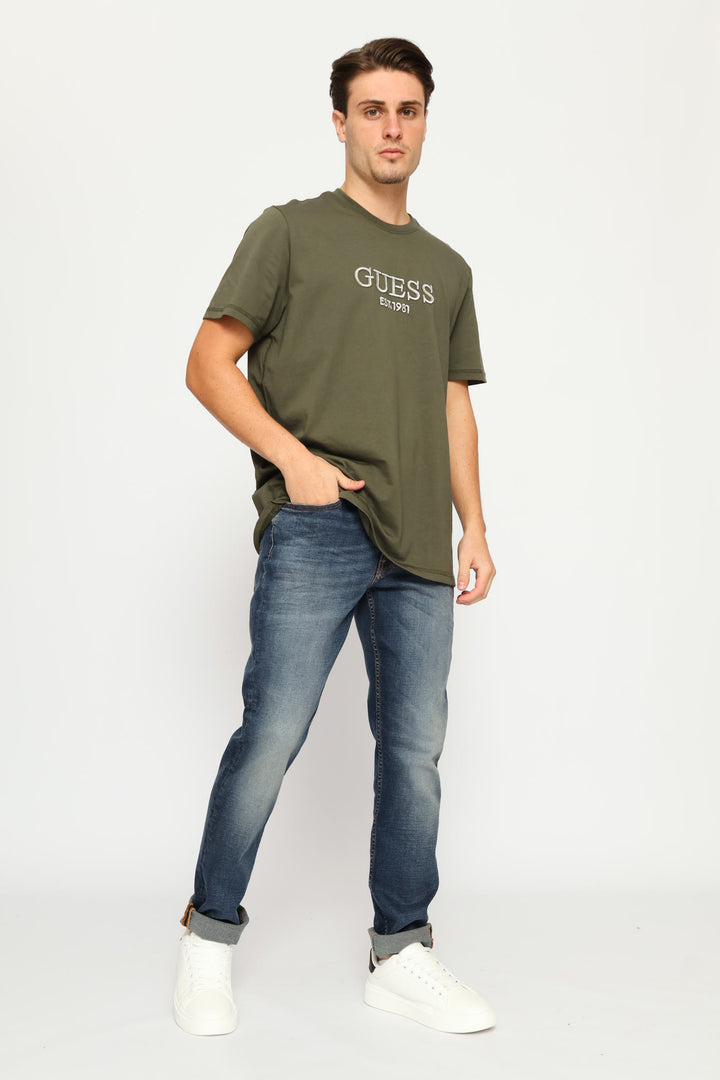 Embroidery Logo Tee - Olive