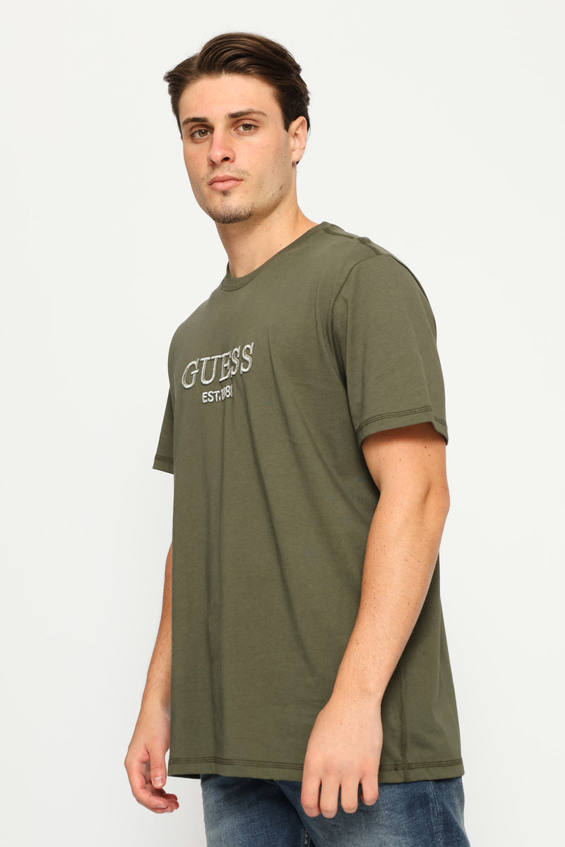 Embroidery Logo Tee - Olive