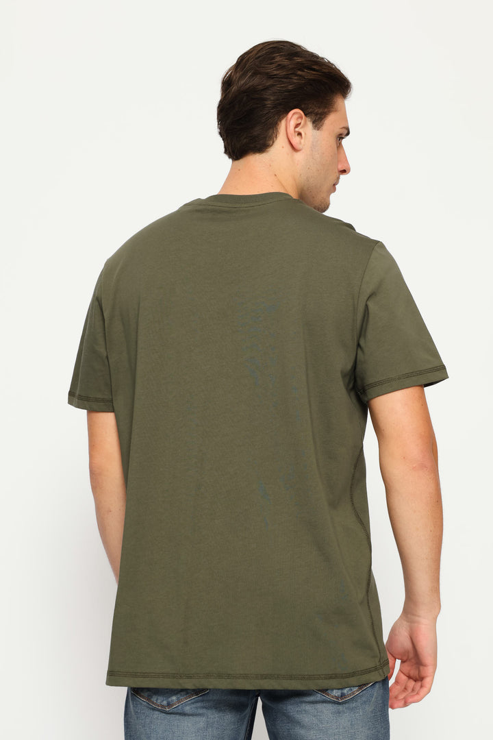 Embroidery Logo Tee - Olive
