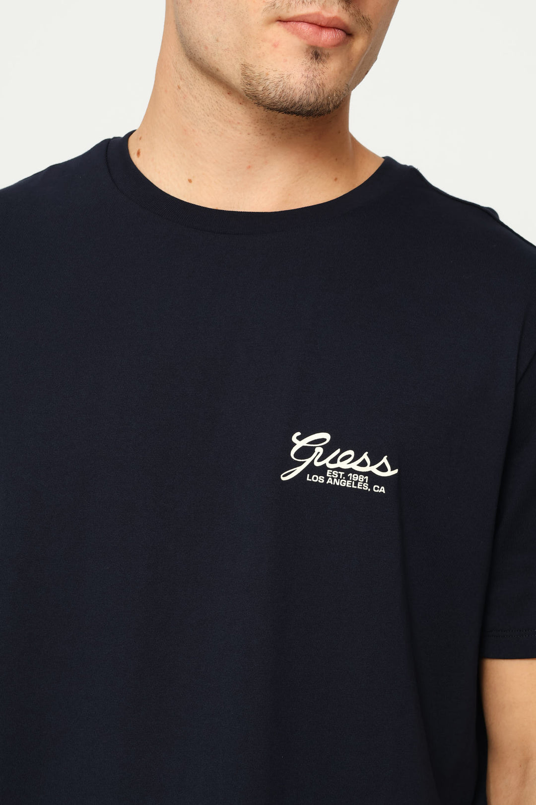 Basic Script Logo Tee - Navy
