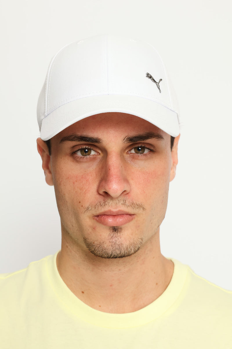 Essential Metal Cat Baseball Cap - White