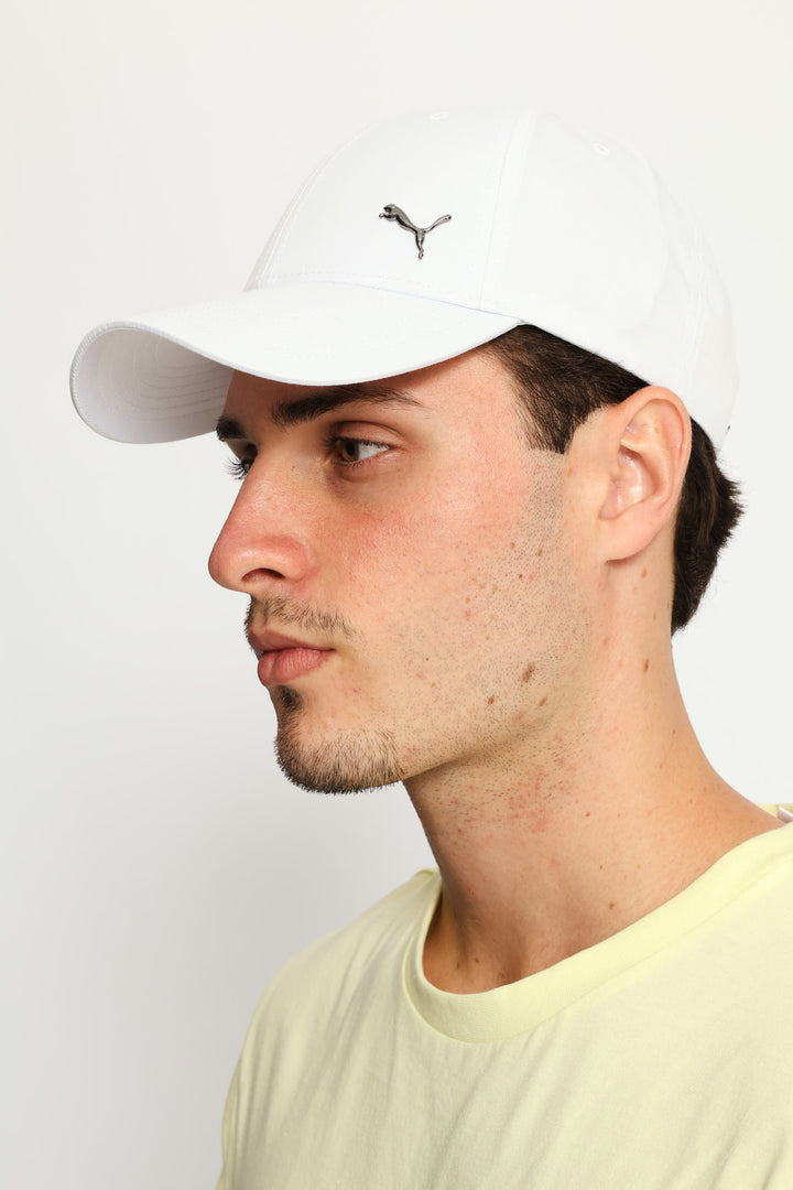 Essential Metal Cat Baseball Cap - White