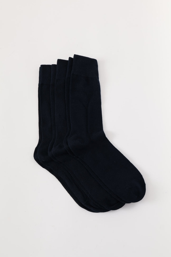 3 Pack Solid Anklet Socks - Navy