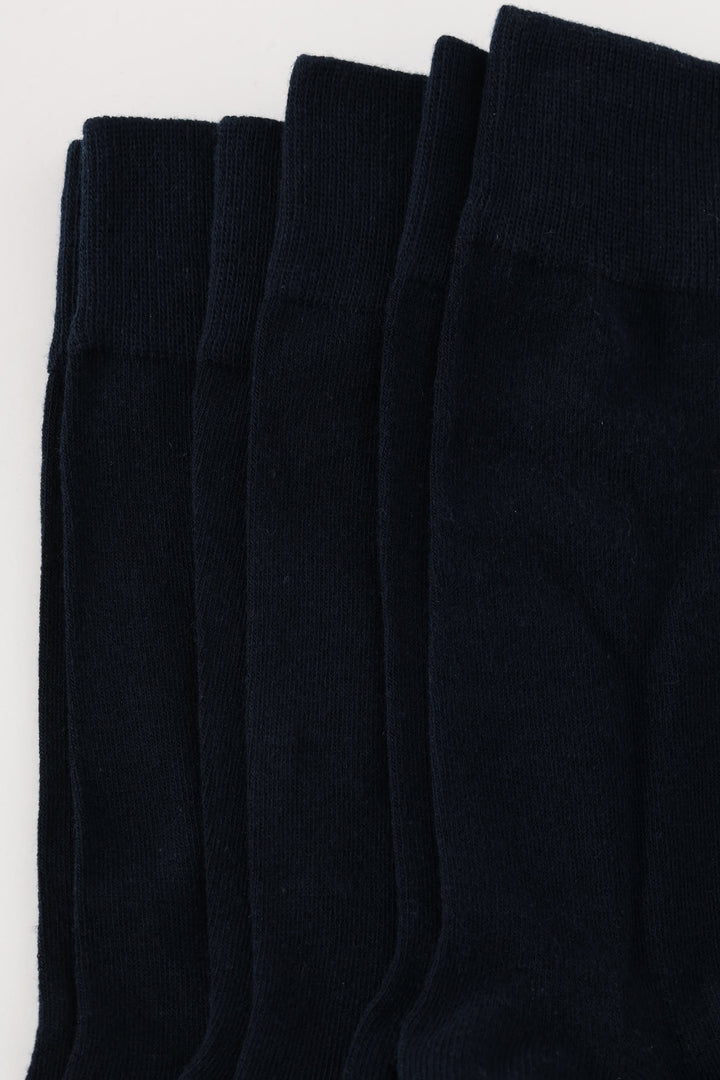 3 Pack Solid Anklet Socks - Navy