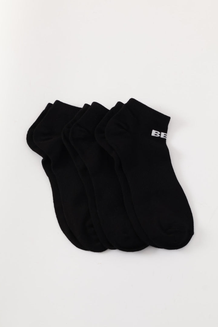 3 Pack Low Cut Socks - Black