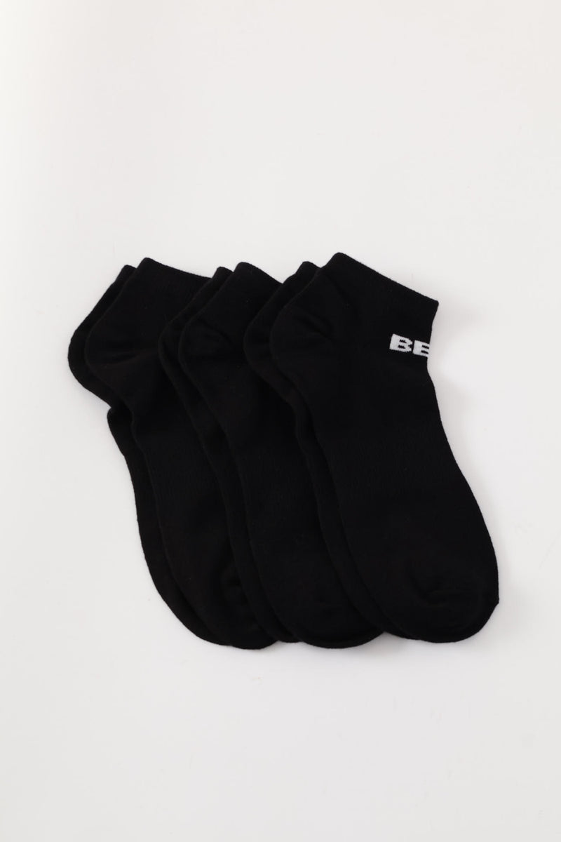 3 Pack Low Cut Socks - Black