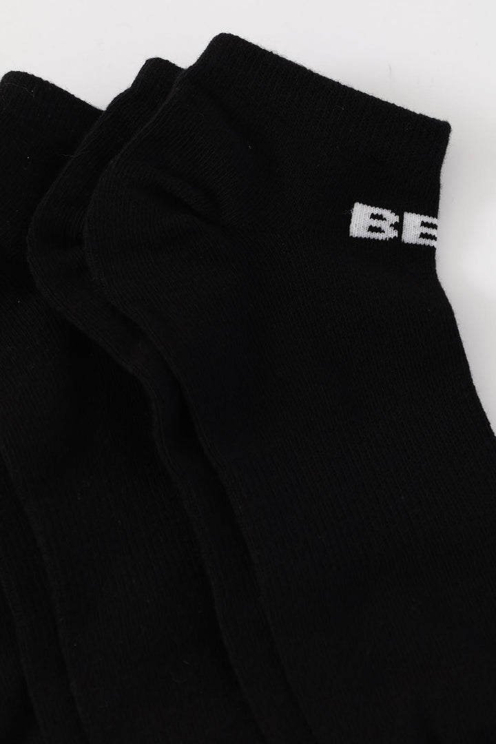 3 Pack Low Cut Socks - Black