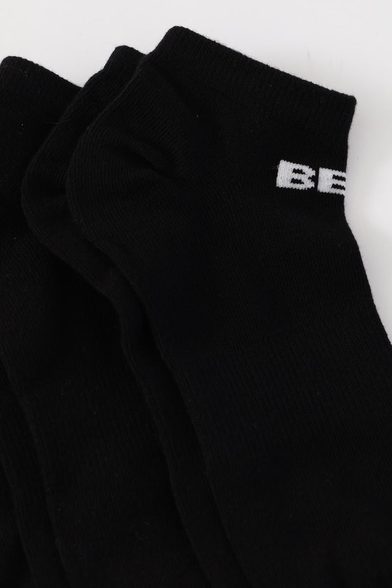 3 Pack Low Cut Socks - Black