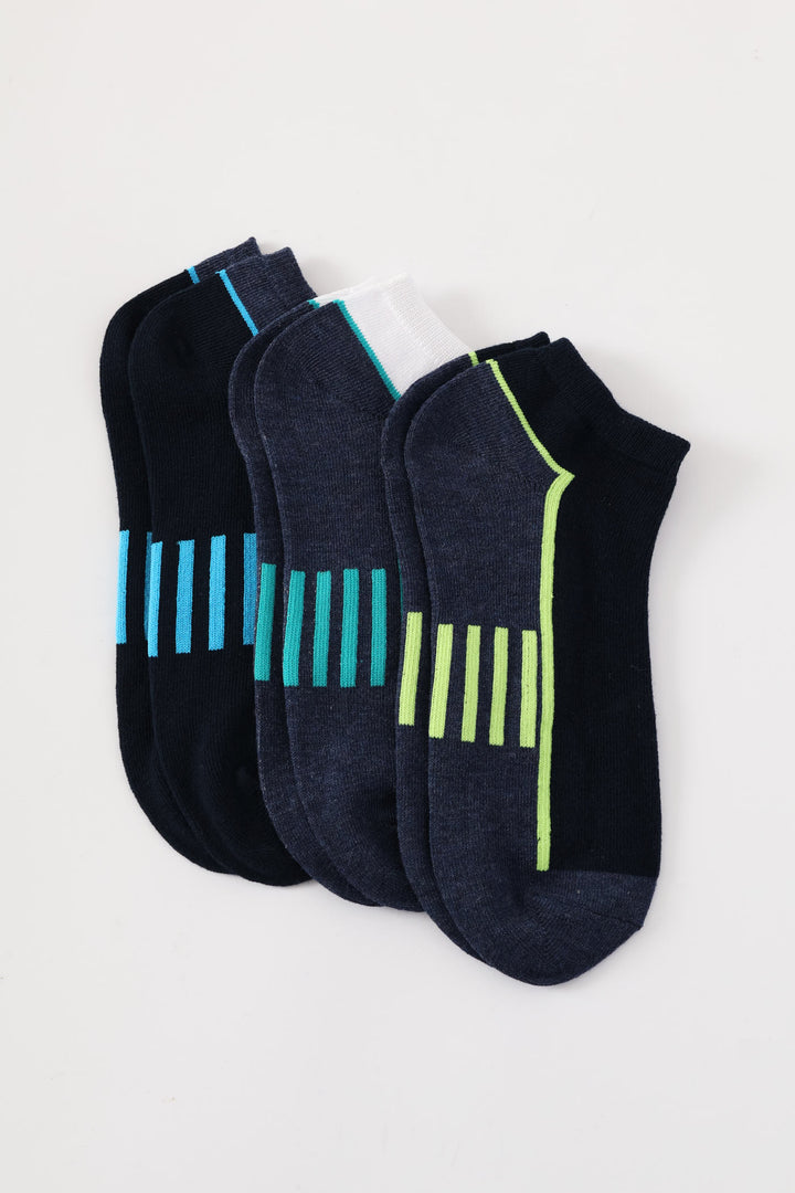 3 Pack Lowcut Socks - Blue