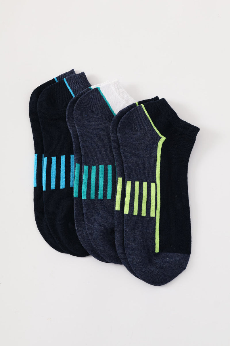 3 Pack Lowcut Socks - Blue