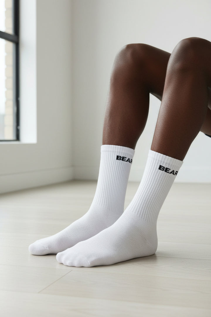 3 Pack Crew Cut Socks - White
