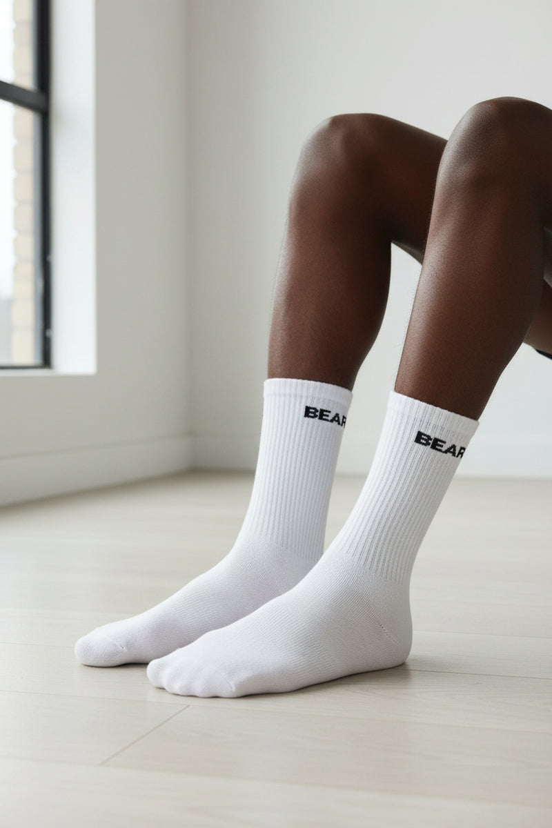 3 Pack Crew Cut Socks - White