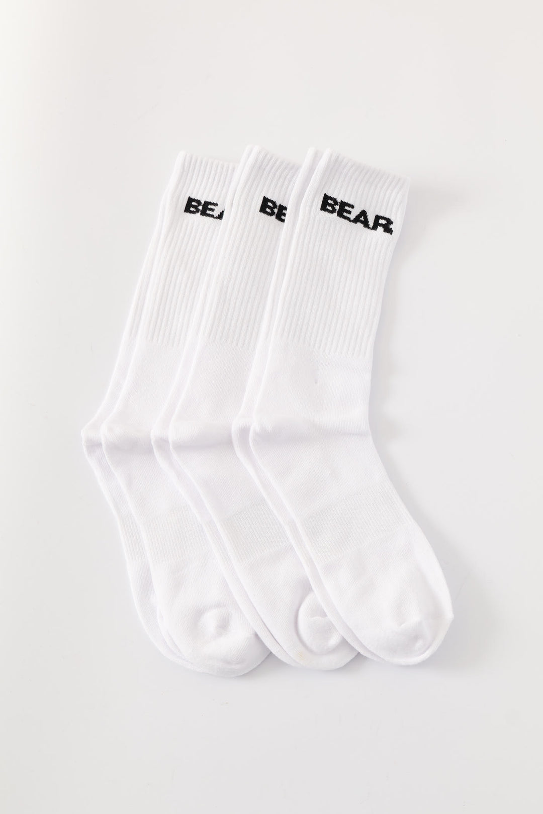 3 Pack Crew Cut Socks - White