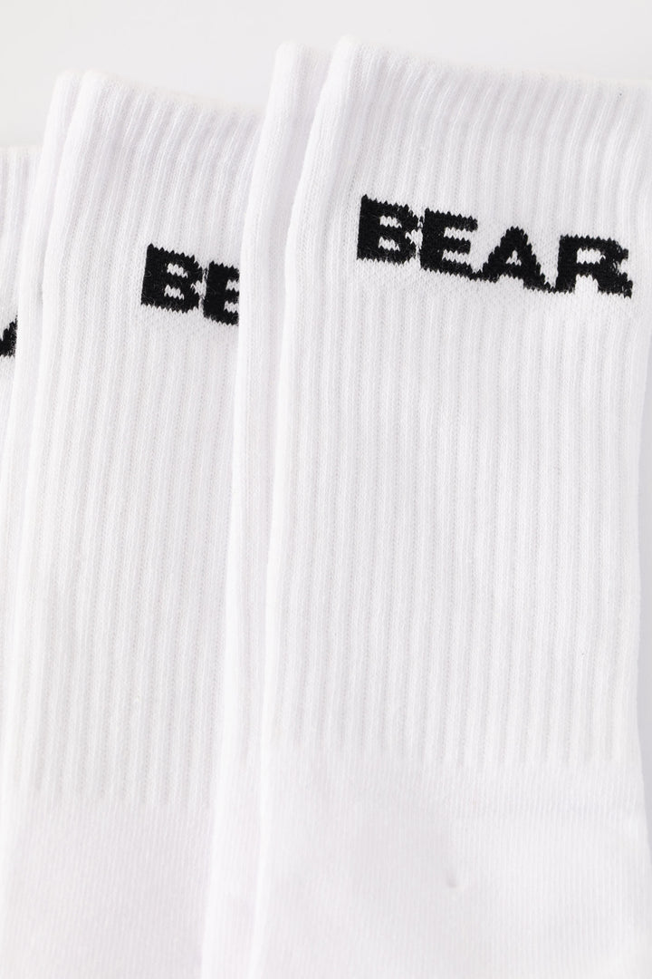 3 Pack Crew Cut Socks - White