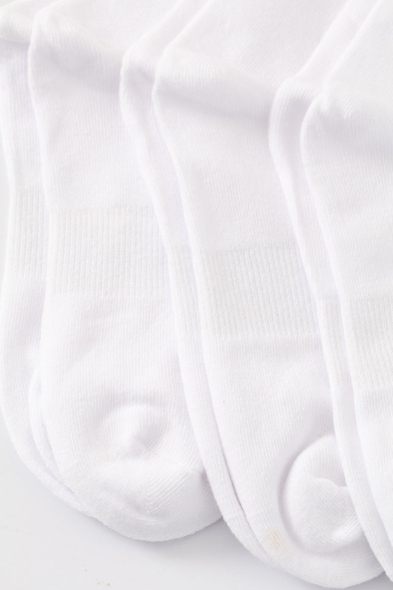3 Pack Crew Cut Socks - White