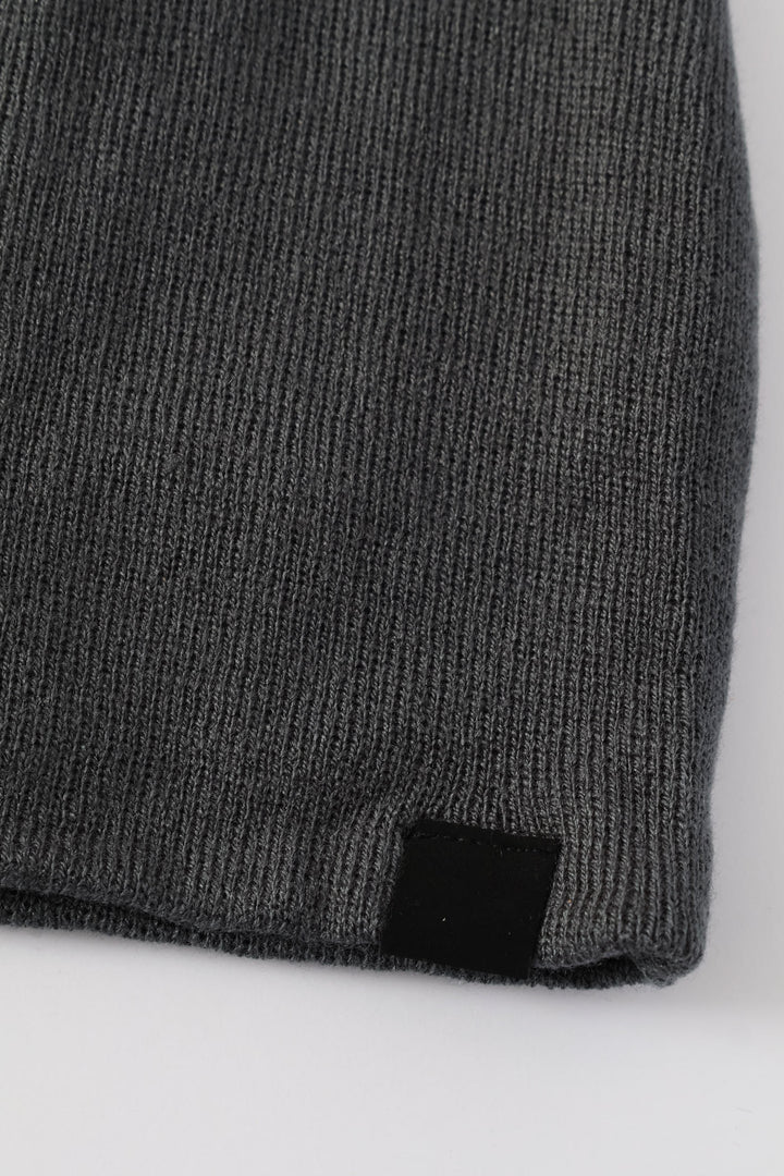 Micro Knit Beanie - Charcoal