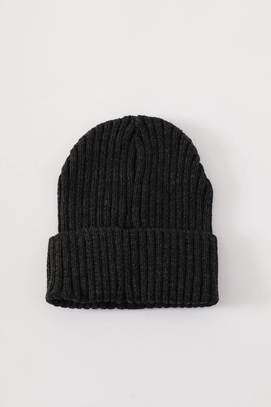 Basic Embroided Logo Beanie - Charcoal