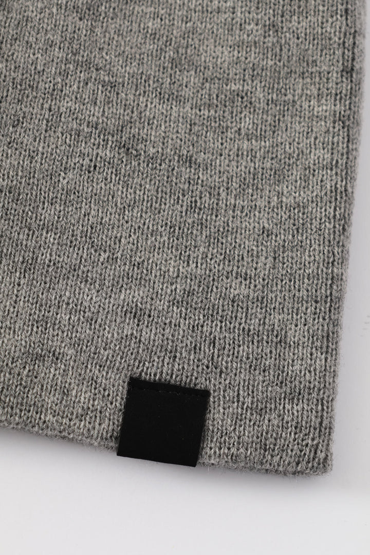 Micro Knit Beanie - Grey Melange