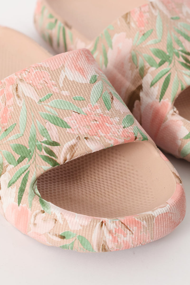 Printed Eva Mule Sandal - Blush