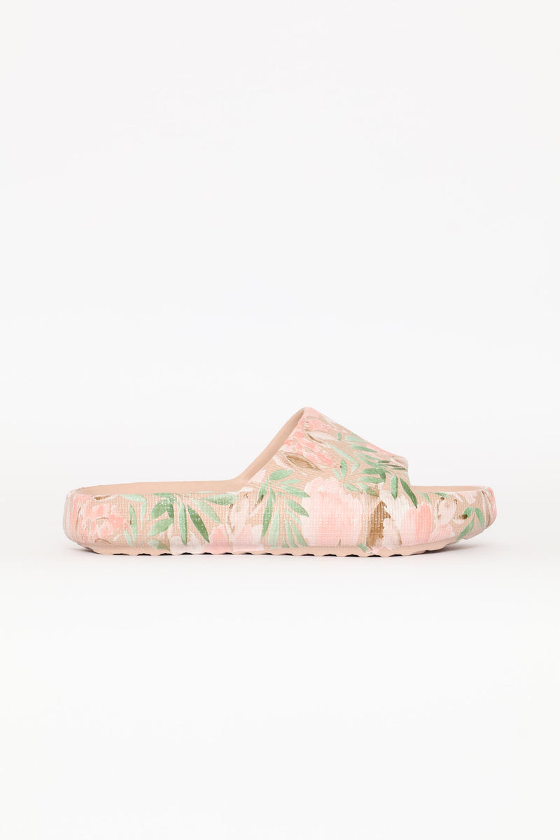 Printed Eva Mule Sandal - Blush