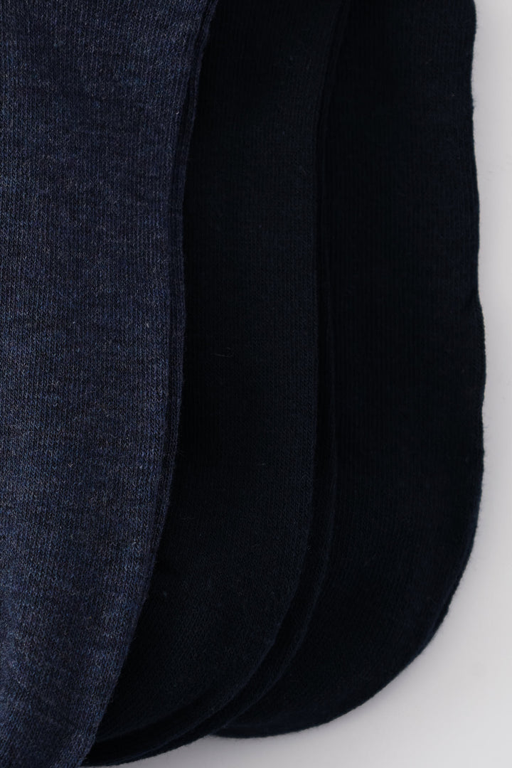 3 Pack Stripe Fashion Anklet Socks - Blue