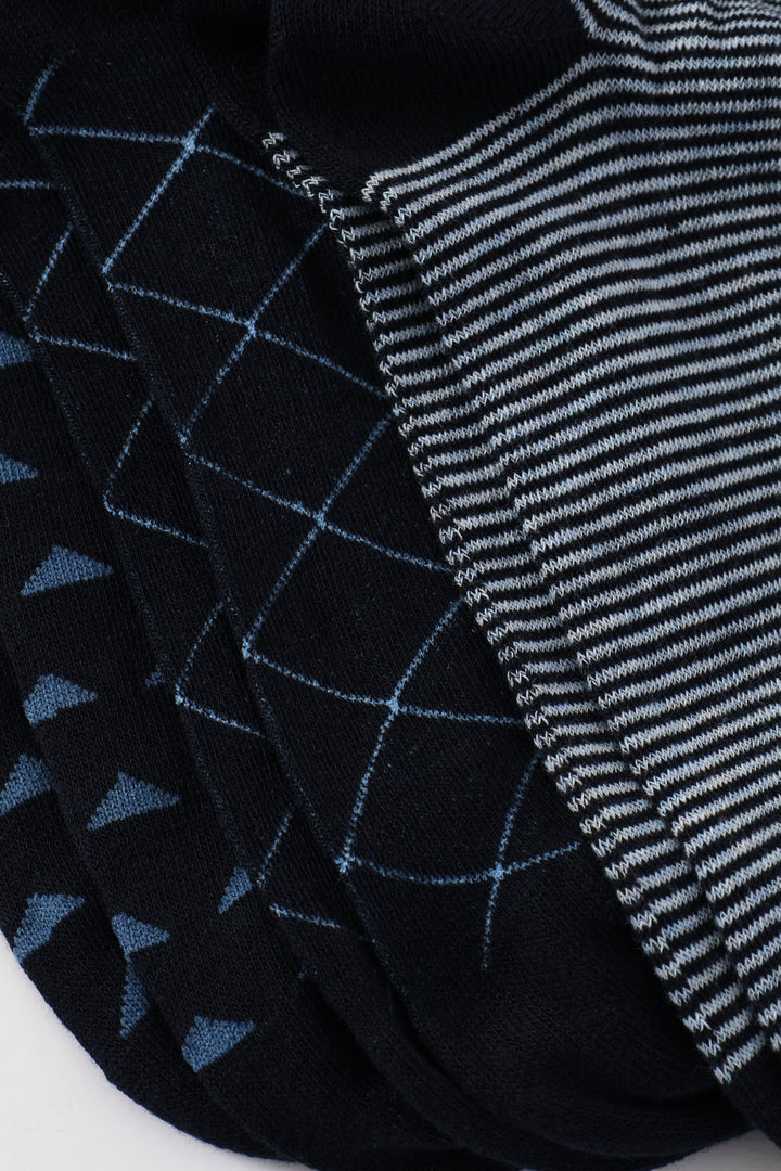 3 Pack Fashion Anklet Socks - Blue