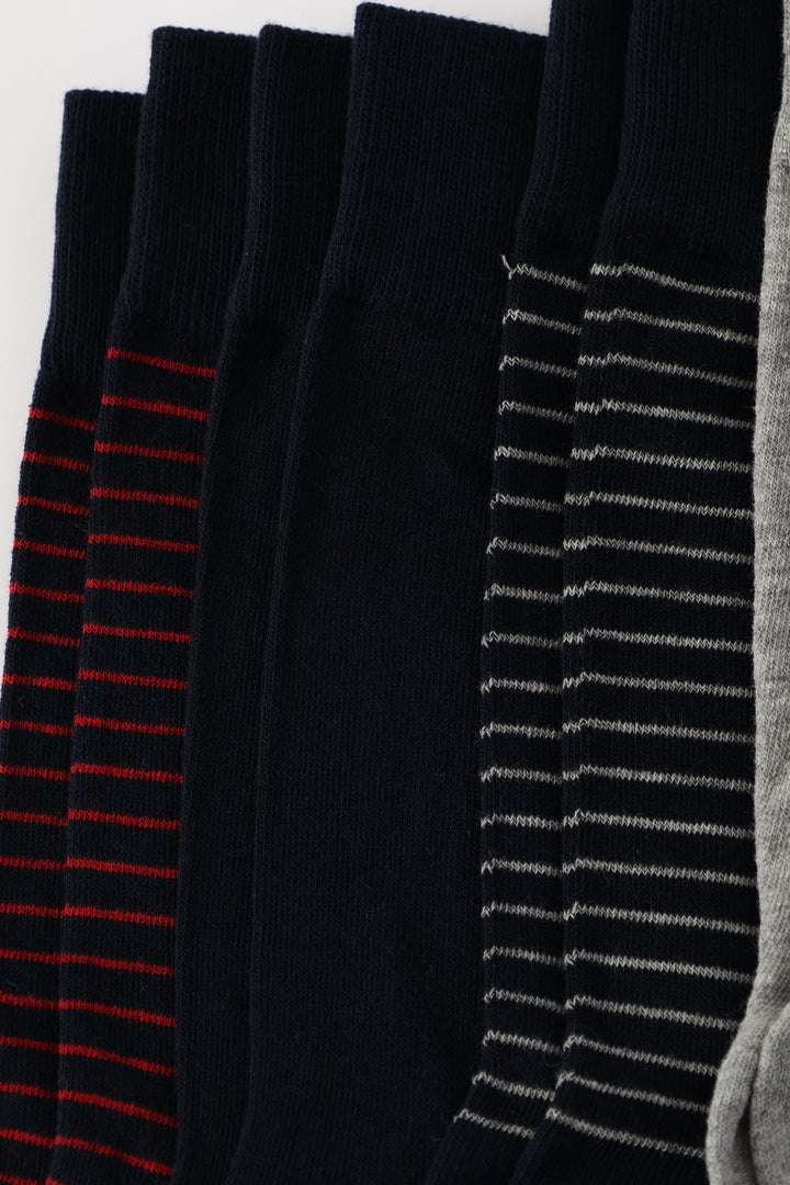 5 Pack Multi Stripe Anklet Socks - Multi