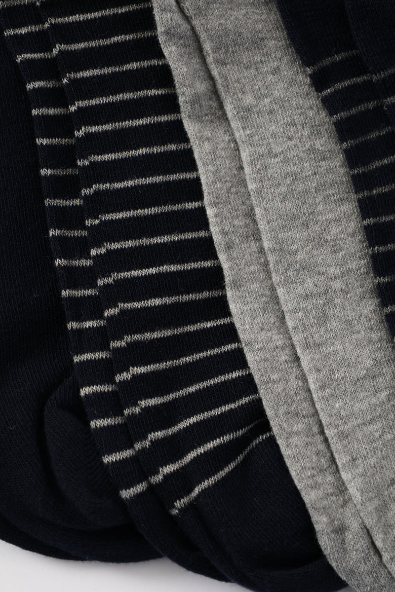 5 Pack Multi Stripe Anklet Socks - Multi