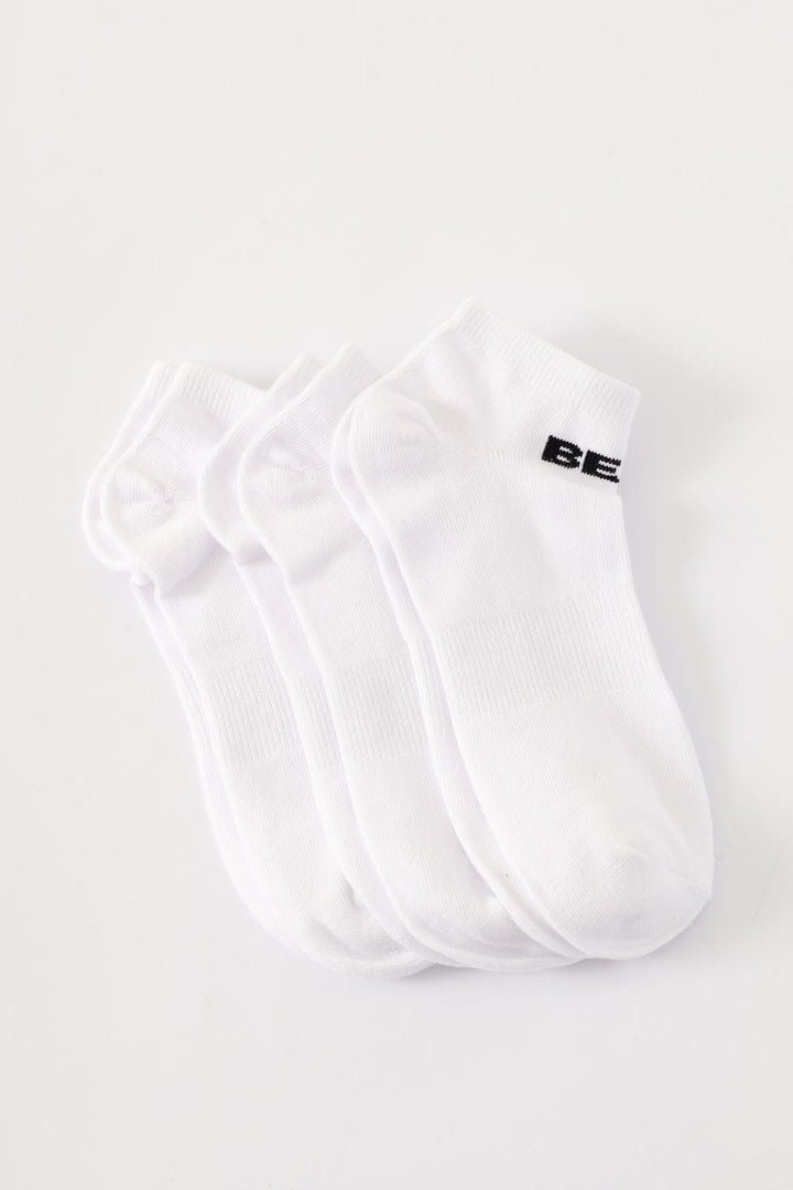 3 Pack Low Cut Socks - White
