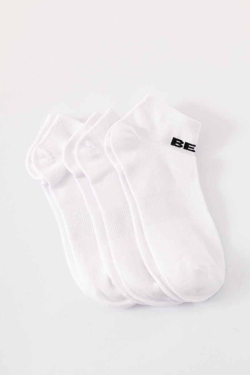 3 Pack Low Cut Socks - White