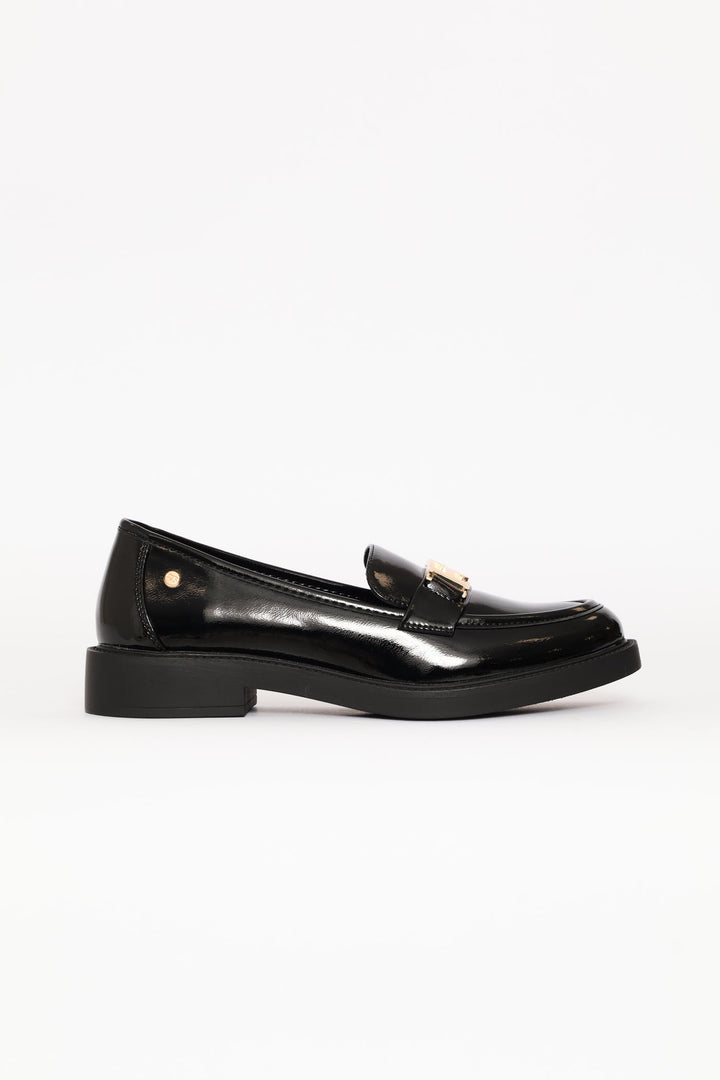 Poem 1 Bling Buckle Loafer - Black