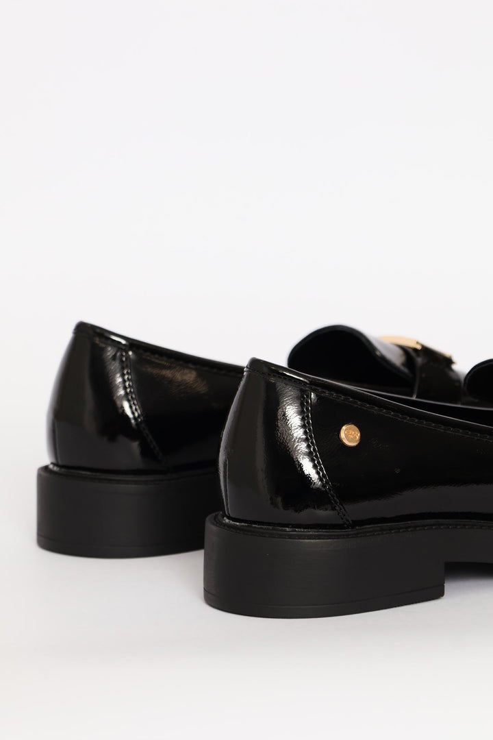 Poem 1 Bling Buckle Loafer - Black