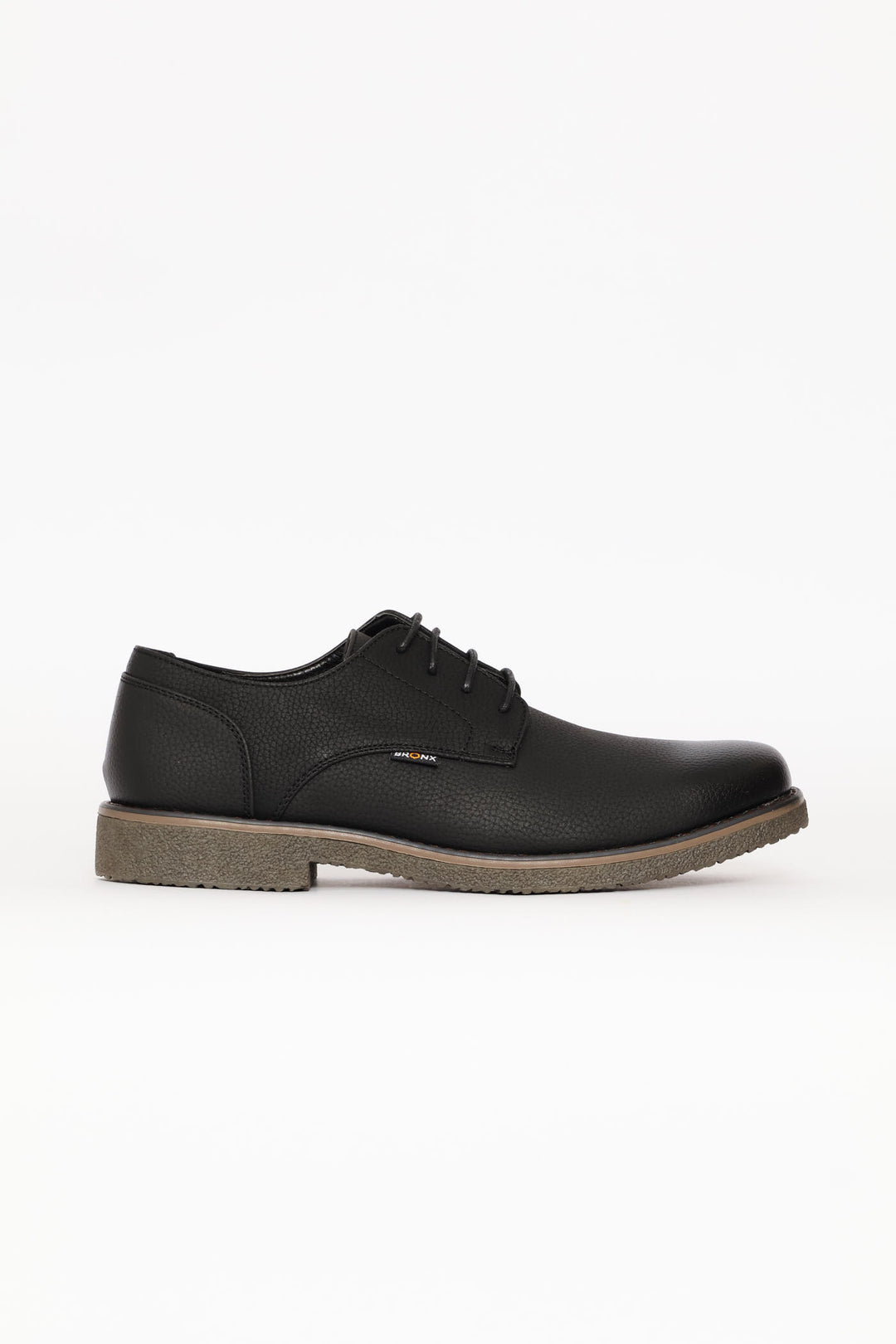 Bronx Lace Up Smart Casual Derby Shoe - Black