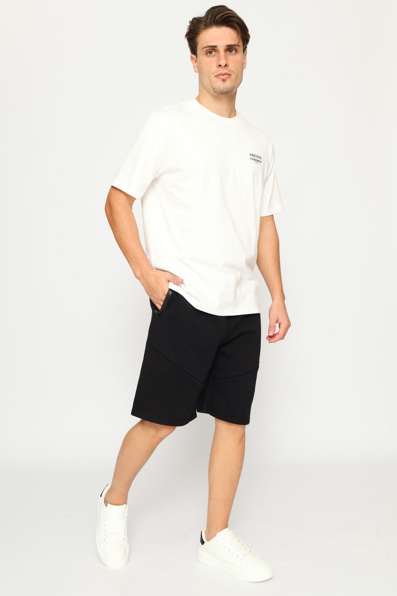Zip Pocket Fleece Short - Black
