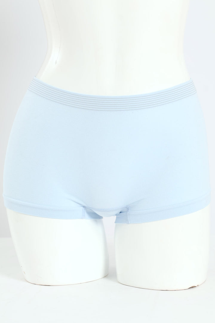 Girls 2 Pack Seamless Boyleg Panties - Blue/Lilac