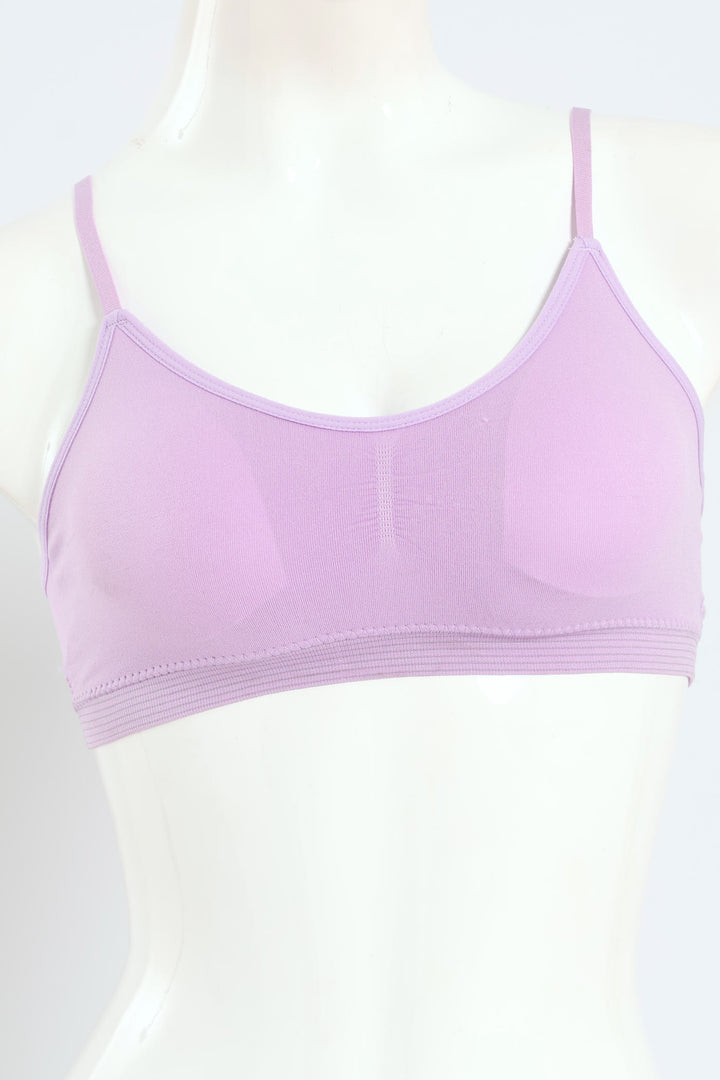 Girls 2 Pack Seamless Padded Bra - Blue