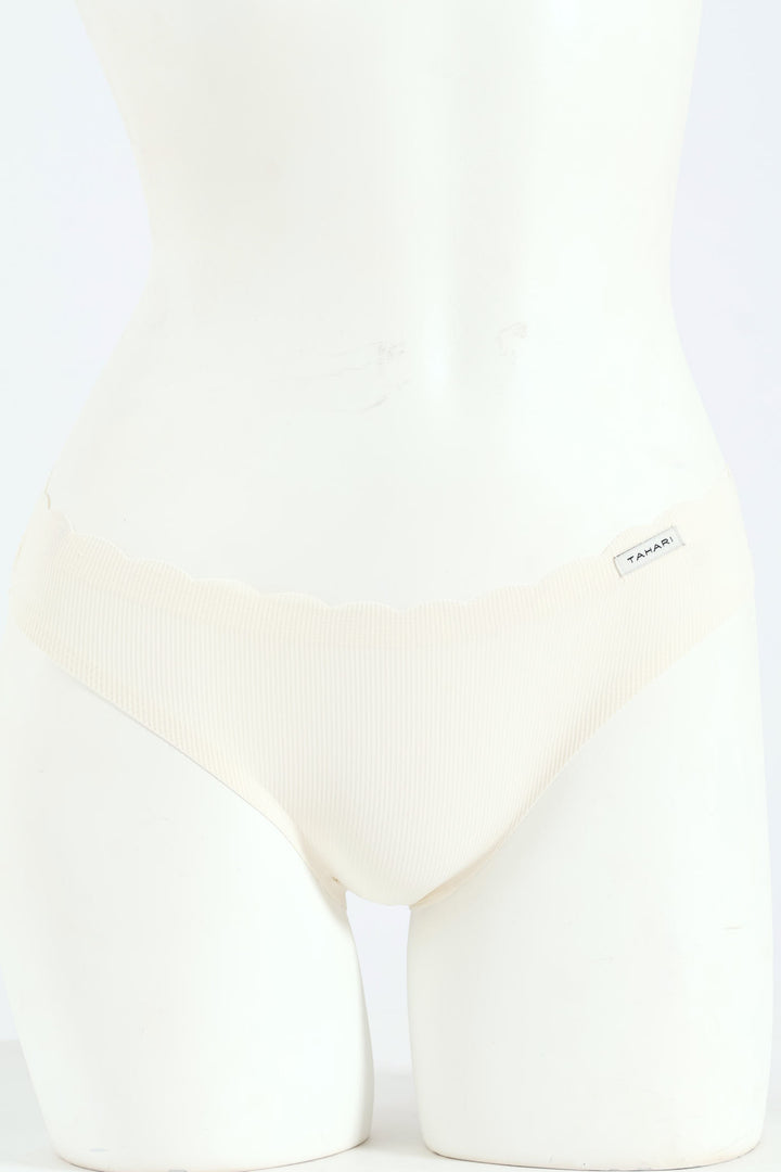 5 Pack Microfiber Thong Bikini Panties - Black/Nude/Sand/Mauve/Stone