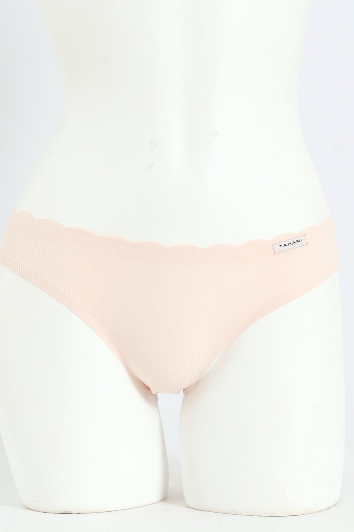 5 Pack Microfiber Thong Bikini Panties - Black/Nude/Sand/Mauve/Stone