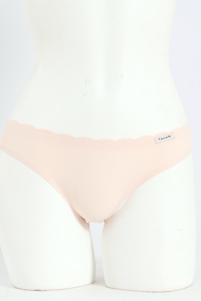 5 Pack Microfiber Thong Bikini Panties - Black/Nude/Sand/Mauve/Stone