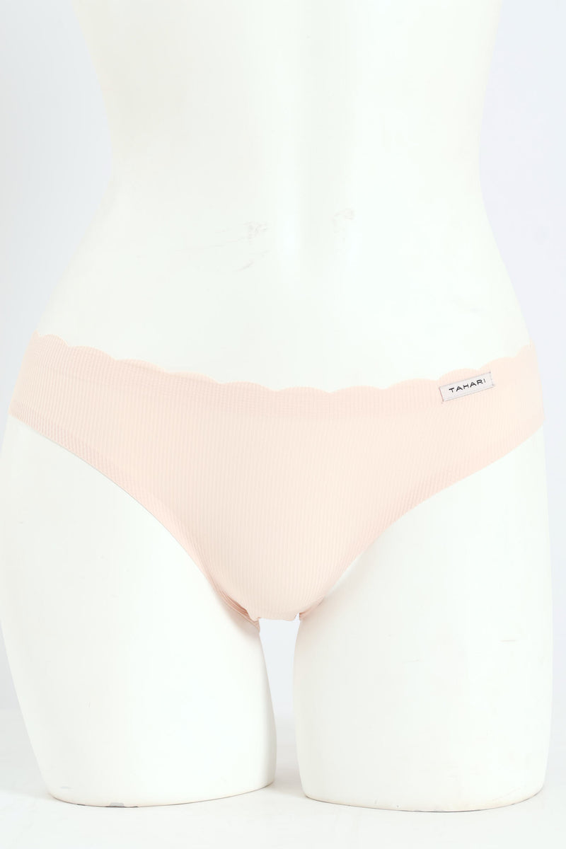 5 Pack Microfiber Thong Bikini Panties - Black/Nude/Sand/Mauve/Stone