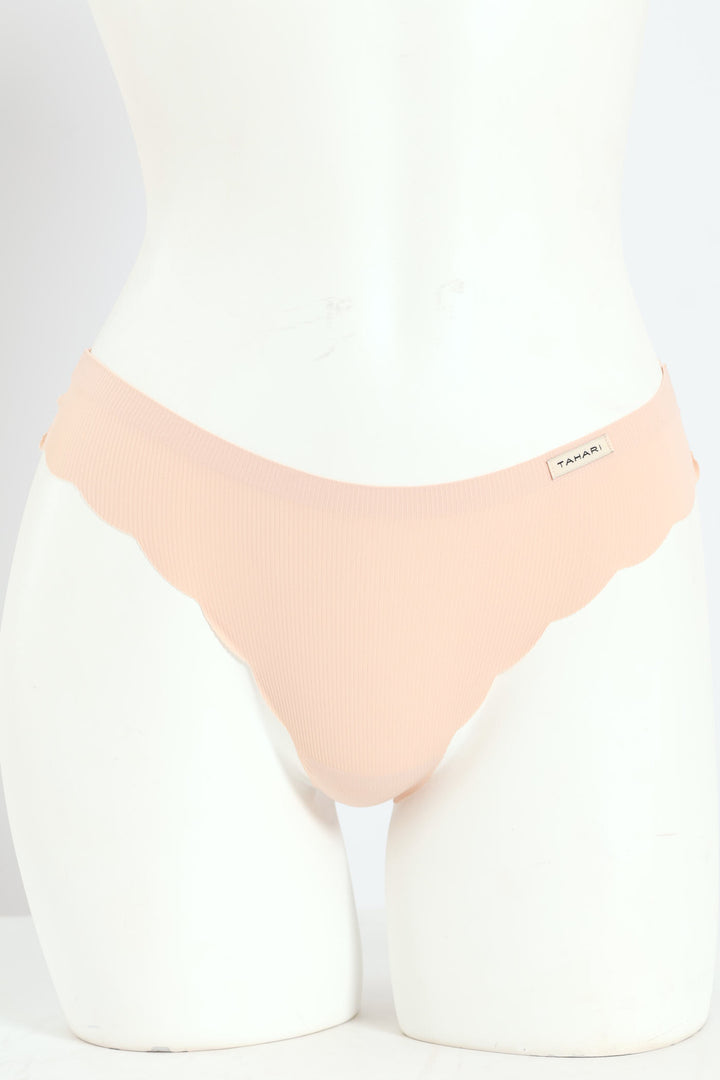 5 Pack Microfibre Thong Panties - Black/Nude/Mauve/Rose/Sand