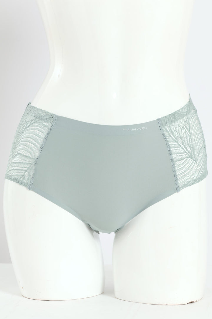 5 Pack Microfibre Midi Panties - Sage/Black/Cream/Mocha/Peach