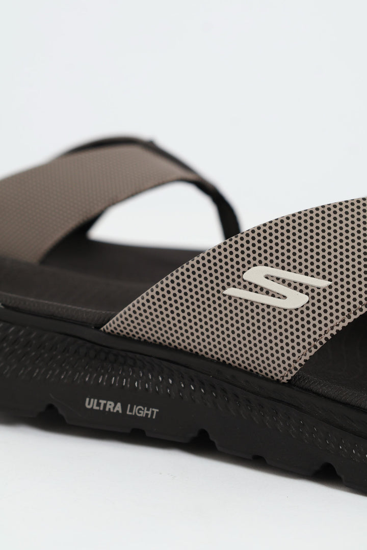 Wide Vamp Sandal - Taupe