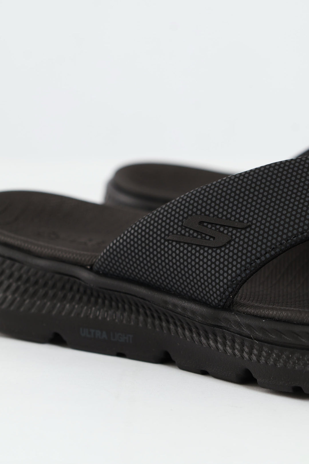 Wide Vamp Sandal - Black