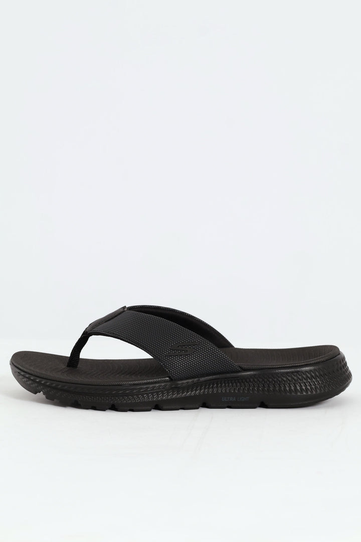 Wide Vamp Sandal - Black