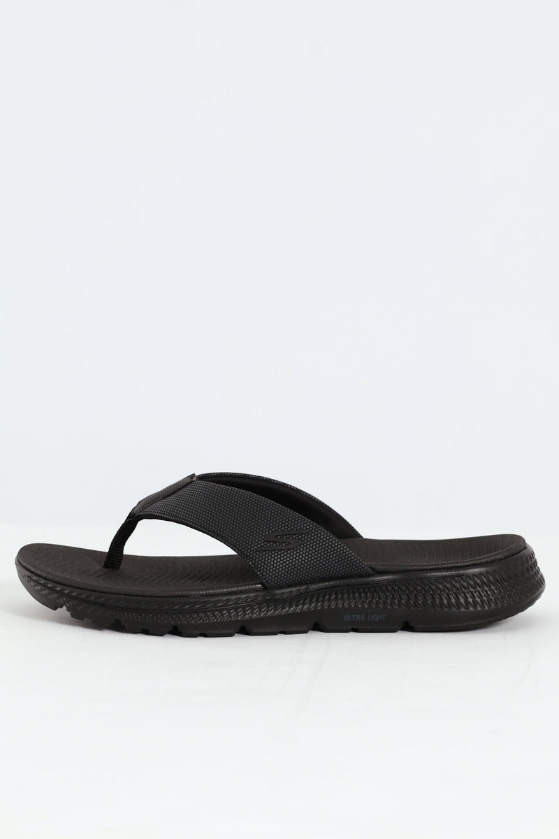 Wide Vamp Sandal - Black