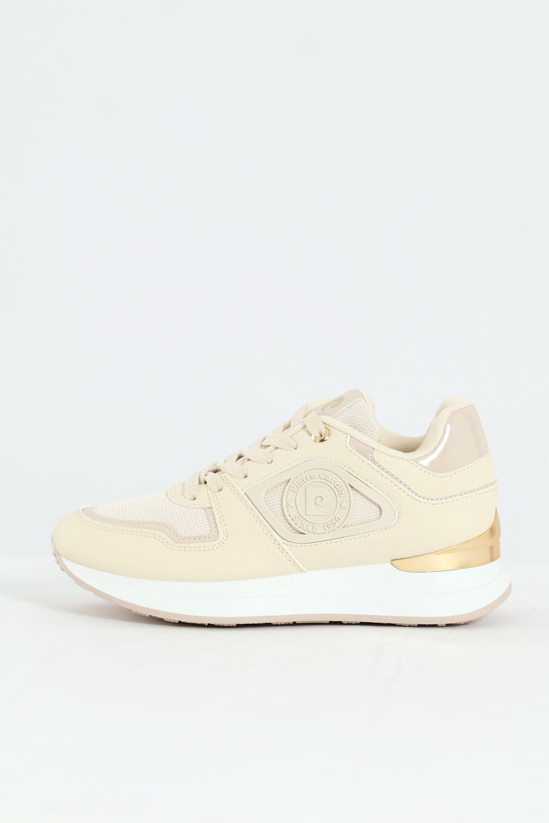 Platform Logo Sneaker - Beige