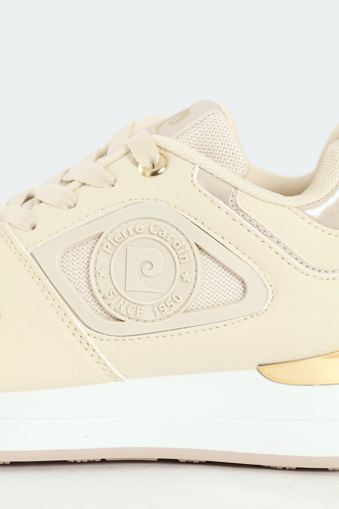 Platform Logo Sneaker - Beige